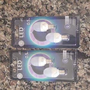 Lot of 2 GE Led Night Light Bulbs, Soft White, 0.5W - 2 pack each new in package